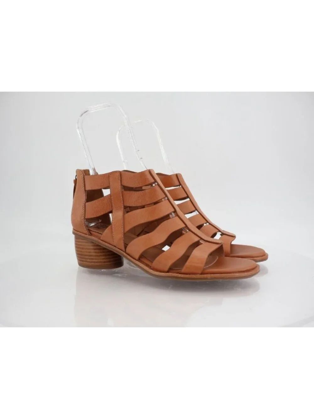 Sofft Carmen Sandal Size 11 M Brown Leather Block Heel Strappy Shoes